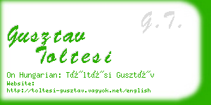 gusztav toltesi business card